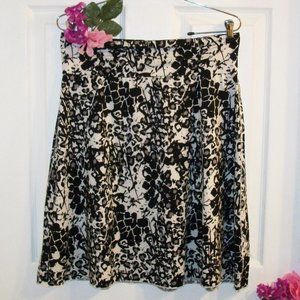 TRANQUILITY by Colorado Clothing Co Stretch Skirt Sz S Black & Gray Knee Length